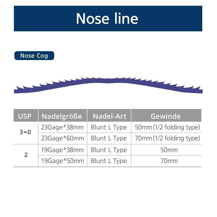 White Rose Nose LINE PDO Face Lifting Fäden